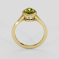 2.43 Ct. Yellowish Green Sapphire Ring, 14K Yellow Gold 3