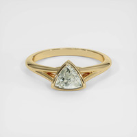 1.29 Ct. Yellowish Green Sapphire Ring, 14K Yellow Gold 1