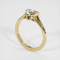 1.29 Ct. Yellowish Green Sapphire Ring, 14K Yellow Gold 2