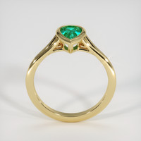0.57 Ct. Emerald Ring, 18K Yellow Gold 3