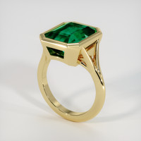 6.67 Ct. Emerald Ring, 18K Yellow Gold 2