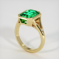 4.00 Ct. Emerald Ring, 18K Yellow Gold 2