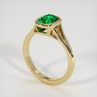 1.06 Ct. Emerald Ring, 18K Yellow Gold 2