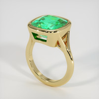 4.95 Ct. Emerald Ring, 18K Yellow Gold 2
