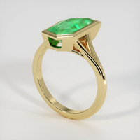2.59 Ct. Emerald Ring, 18K Yellow Gold 2