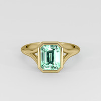 2.56 Ct. Emerald Ring, 18K Yellow Gold 1