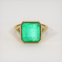 5.21 Ct. Emerald Ring, 18K Yellow Gold 1