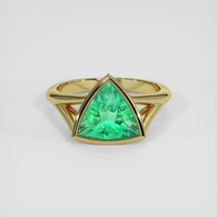 1.88 Ct. Emerald Ring, 18K Yellow Gold 1