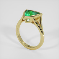 1.88 Ct. Emerald Ring, 18K Yellow Gold 2