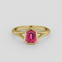 1.56 Ct. Pink Spinel Ring, 18K Yellow Gold 1