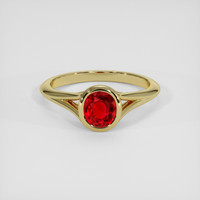 1.27 Ct. Ruby Ring, 18K Yellow Gold 1