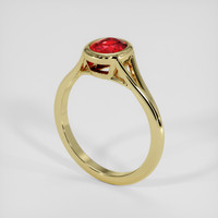 1.27 Ct. Ruby Ring, 18K Yellow Gold 2