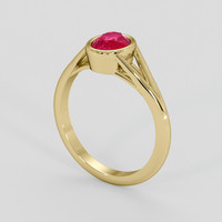 1.56 Ct. Pinkish Red Ruby Ring, 18K Yellow Gold 2