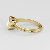 1.21 Ct. Peach Sapphire Ring, 18K Yellow Gold 4