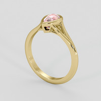 1.45 Ct. Pink Sapphire Ring, 18K Yellow Gold 2