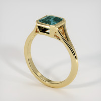 1.50 Ct. Green Sapphire Ring, 18K Yellow Gold 2