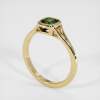 0.83 Ct. Green Sapphire Ring, 18K Yellow Gold 2