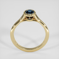 0.84 Ct. Greenish Blue Sapphire Ring, 18K Yellow Gold 3