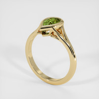 1.05 Ct. Green Sapphire Ring, 18K Yellow Gold 2