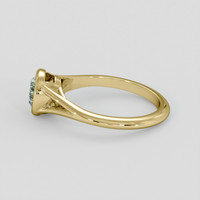 0.97 Ct. Yellowish Green Sapphire Ring, 18K Yellow Gold 4
