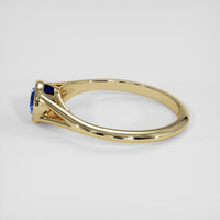 0.78 Ct. Blue Sapphire Ring, 18K Yellow Gold 4