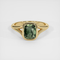 2.07 Ct. Green Sapphire Ring, 18K Yellow Gold 1