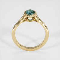 1.06 Ct. Bluish Green Sapphire Ring, 18K Yellow Gold 3