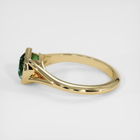 1.06 Ct. Bluish Green Sapphire Ring, 18K Yellow Gold 4