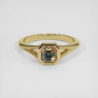 1.12 Ct. Bi Color Sapphire Ring, 18K Yellow Gold 1
