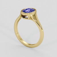 2.65 Ct. Color Change Sapphire Ring, 18K Yellow Gold 2