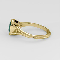 3.10 Ct. Bluish Green Sapphire Ring, 18K Yellow Gold 4