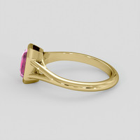 1.20 Ct. Pink Sapphire Ring, 18K Yellow Gold 4