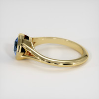 2.00 Ct. Blue Sapphire Ring, 18K Yellow Gold 4