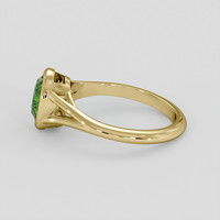 1.65 Ct. Yellowish Green Sapphire Ring, 18K Yellow Gold 4