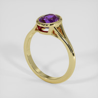 1.97 Ct. Pinkish Purple Sapphire Ring, 18K Yellow Gold 2