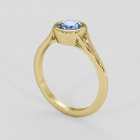 1.29 Ct. Blue Sapphire Ring, 18K Yellow Gold 2