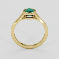 0.86 Ct. Bluish Green Sapphire Ring, 18K Yellow Gold 3