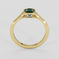 1.28 Ct. Bluish Green Sapphire Ring, 18K Yellow Gold 3