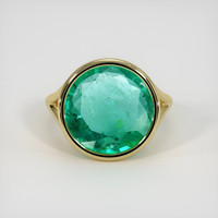 4.56 Ct. Emerald Ring, 18K Yellow Gold 1