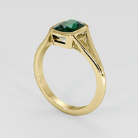 2.02 Ct. Bluish Green Sapphire Ring, 18K Yellow Gold 2
