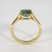2.09 Ct. Bluish Green Sapphire Ring, 18K Yellow Gold 3