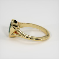 2.09 Ct. Bluish Green Sapphire Ring, 18K Yellow Gold 4