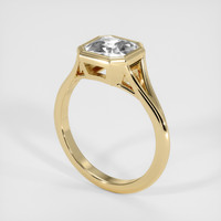1.16 Ct. White Sapphire Ring, 18K Yellow Gold 2