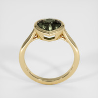 2.65 Ct. Greenish Brown Sapphire Ring, 18K Yellow Gold 3