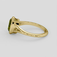 2.43 Ct. Yellowish Green Sapphire Ring, 18K Yellow Gold 4