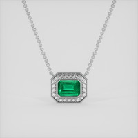 2.19 Ct. Emerald Pendant, Platinum 950 1
