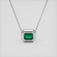 2.19 Ct. Emerald Pendant, Platinum 950 4