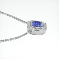 4.54 Ct. Blue Sapphire Pendant, 14K White Gold 3