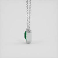2.67 Ct. Emerald Pendant, 18K White Gold 3