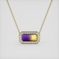 6.71 Ct. Bi Color Ametrine Pendant, 14K Yellow Gold 1